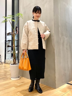 秋山 里織さん（レディース・158cm）の冬コーディネート