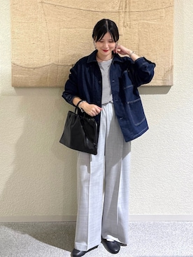 「アイテム（雑貨/ホビー）」を使った、秋山 里織さん（レディース・158cm）の秋コーディネート