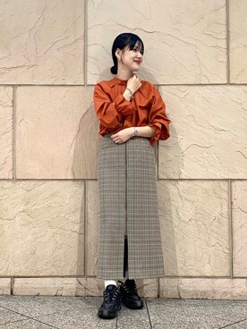 秋山 里織さん（レディース・158cm）の秋コーディネート
