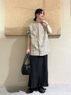「シューズサイズ23㎝〜23.5㎝」｜秋山 里織さん（レディース・158cm）の春コーディネート