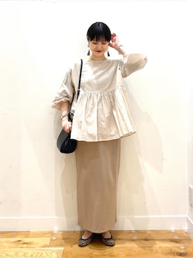 秋山 里織さん（レディース・158cm）の春コーディネート