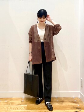 秋山 里織さん（レディース・158cm）の春コーディネート