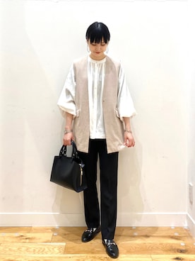 秋山 里織さん（レディース・158cm）の春コーディネート