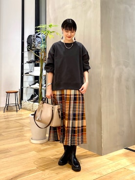 秋山 里織さん（レディース・158cm）の秋コーディネート