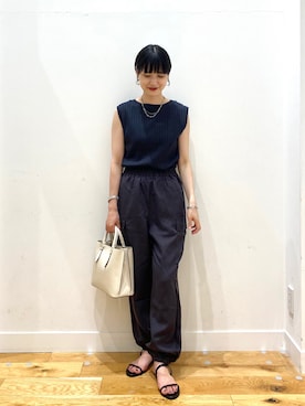 秋山 里織さん（レディース・158cm）の夏コーディネート