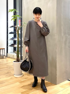 秋山 里織さん（レディース・158cm）の冬コーディネート