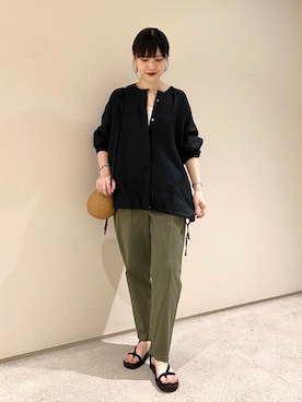 秋山 里織さん（レディース・158cm）の夏コーディネート