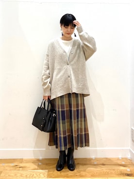 秋山 里織さん(レディース・158cm)の秋コーディネート