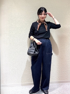 「アイテム（雑貨/ホビー）」を使った、秋山 里織さん（レディース・158cm）の秋コーディネート