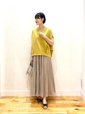 秋山 里織さん（レディース・158cm）の夏コーディネート