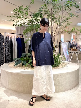 「かぐれ」｜秋山 里織さん（レディース・158cm）の夏コーディネート