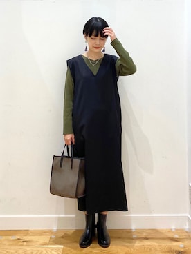 秋山 里織さん（レディース・158cm）の秋コーディネート