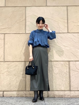 「URBAN RESEARCH ROSSO WOMEN（アーバンリサーチ　ロッソ）のアイテム（ブーツ）」を使った、saoriさん（レディース・158cm）の秋コーディネート