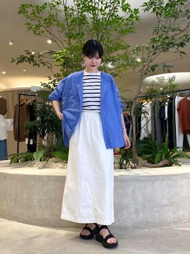 秋山 里織さん(レディース・158cm)の夏コーディネート