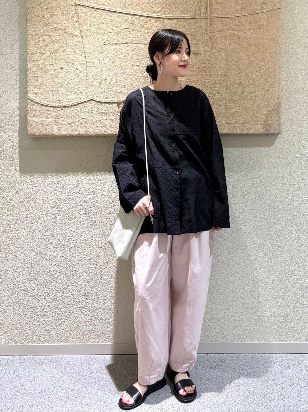 2WAY仕様』 ジャガードパッチワークブラウスを使った人気ファッション