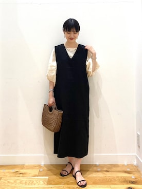 「URBAN RESEARCH DOORS WOMENS」｜「アイテム（その他）」を使った、秋山 里織さん（レディース・158cm）の夏コーディネート