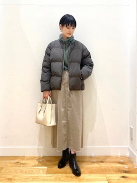 秋山 里織さん（レディース・158cm）の冬コーディネート