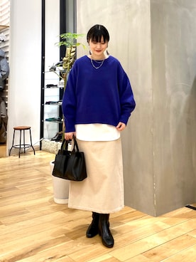 「マイベストコーデ2022」｜「アイテム（タンクトップ）」を使った、saoriさん（レディース・158cm）の冬コーディネート