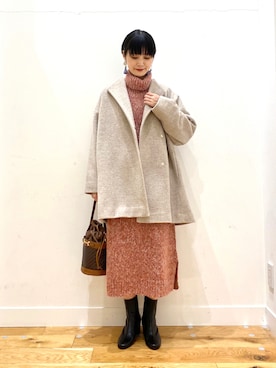 秋山 里織さん（レディース・158cm）の冬コーディネート