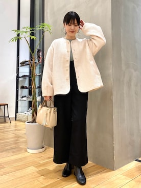 「FORK&SPOON（フォークアンドスプーン）のアイテム」を使った、秋山 里織さん（レディース・158cm）の冬コーディネート