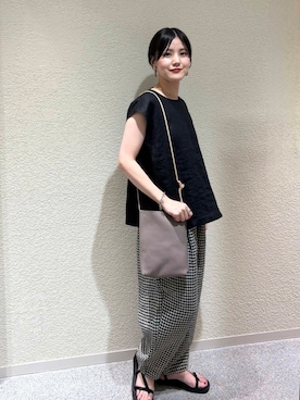 秋山 里織さん（レディース・158cm）の夏コーディネート
