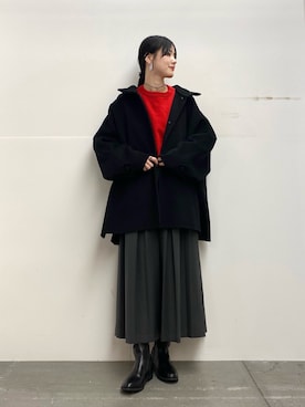 「かぐれ（カグレ）のアイテム（その他アウター）」を使った、秋山 里織さん（レディース・158cm）の秋コーディネート