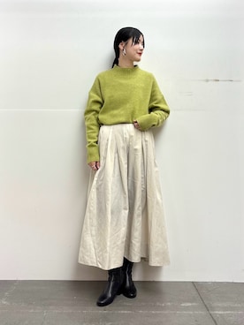 秋山 里織さん（レディース・158cm）の冬コーディネート