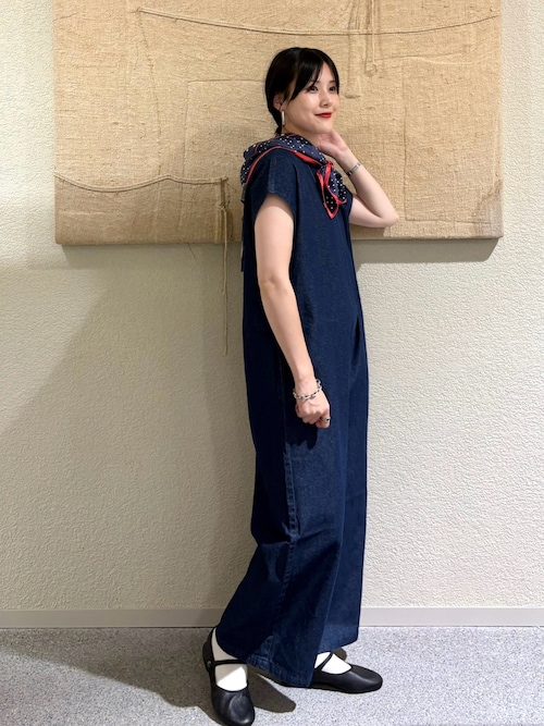 2サイズ展開』デニムワイドオールインワン（その他パンツ）｜かぐれ