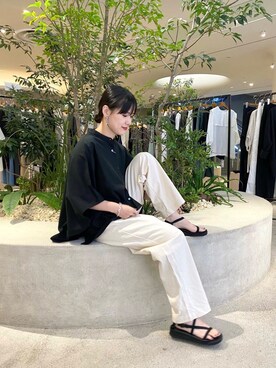 秋山 里織さん（レディース・158cm）の夏コーディネート