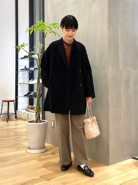 秋山 里織さん（レディース・158cm）の冬コーディネート