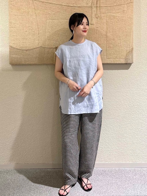 リネンフレンチクルーネック