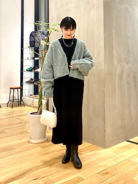 秋山 里織さん（レディース・158cm）の冬コーディネート