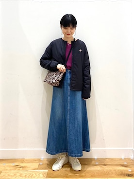 秋山 里織さん（レディース・158cm）の春コーディネート