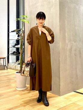 秋山 里織さん(レディース・158cm)の秋コーディネート