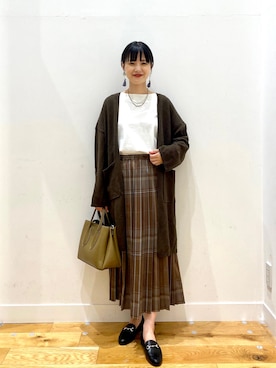 秋山 里織さん（レディース・158cm）の夏コーディネート