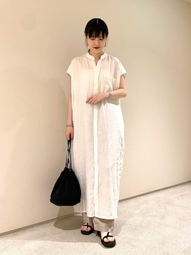 秋山 里織さん（レディース・158cm）の夏コーディネート