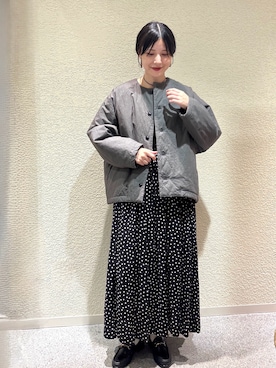 「冬の注目アウター」｜秋山 里織さん（レディース・158cm）の秋コーディネート