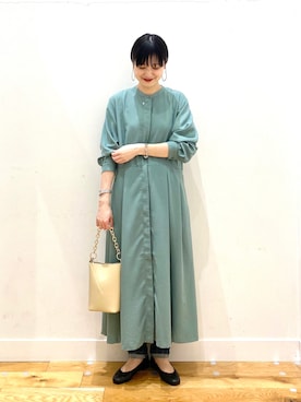 「はじめましてコーデ」｜「アイテム（ワンピース/ドレス）」を使った、saoriさん（レディース・158cm）の春コーディネート