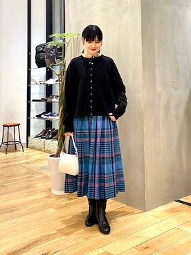 秋山 里織さん（レディース・158cm）の冬コーディネート