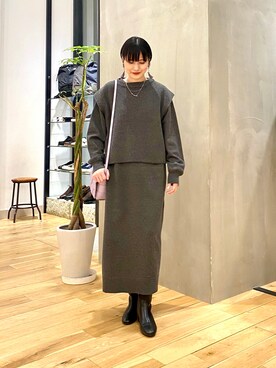 秋山 里織さん（レディース・158cm）の冬コーディネート