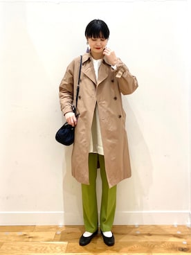 「KBF+（ケービーエフプラス）のアイテム」を使った、秋山 里織さん（レディース・158cm）の冬コーディネート