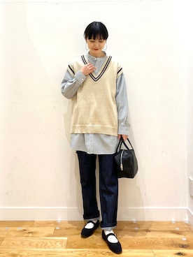 秋山 里織さん(レディース・158cm)の冬コーディネート