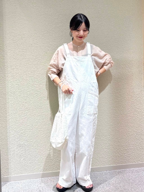 コットンレース巾着バッグ