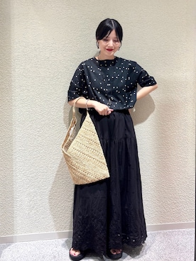 秋山 里織さん（レディース・158cm）の夏コーディネート