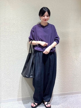 秋山 里織さん（レディース・158cm）の夏コーディネート