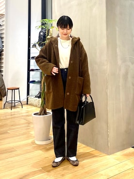 「マイベストコーデ2022」｜「アイテム（バレエシューズ）」を使った、saoriさん（レディース・158cm）の冬コーディネート