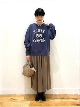 秋山 里織さん（レディース・158cm）の冬コーディネート