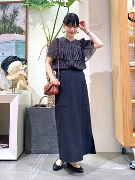 秋山 里織さん（レディース・158cm）の夏コーディネート