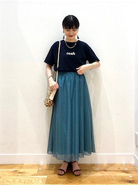 「KBF+（ケービーエフプラス）のアイテム」を使った、秋山 里織さん（レディース・158cm）の春コーディネート