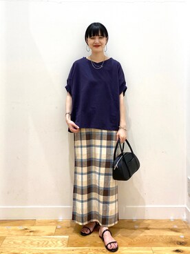 秋山 里織さん（レディース・158cm）の夏コーディネート